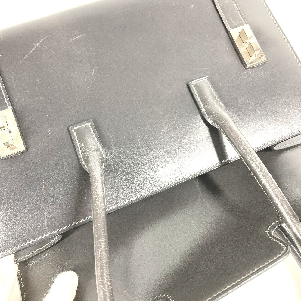 HERMES H金具 ドラッグ27 ドラッグ 27 カバン トートバッグ ハンドバッグ レザー ユニセックス グレー