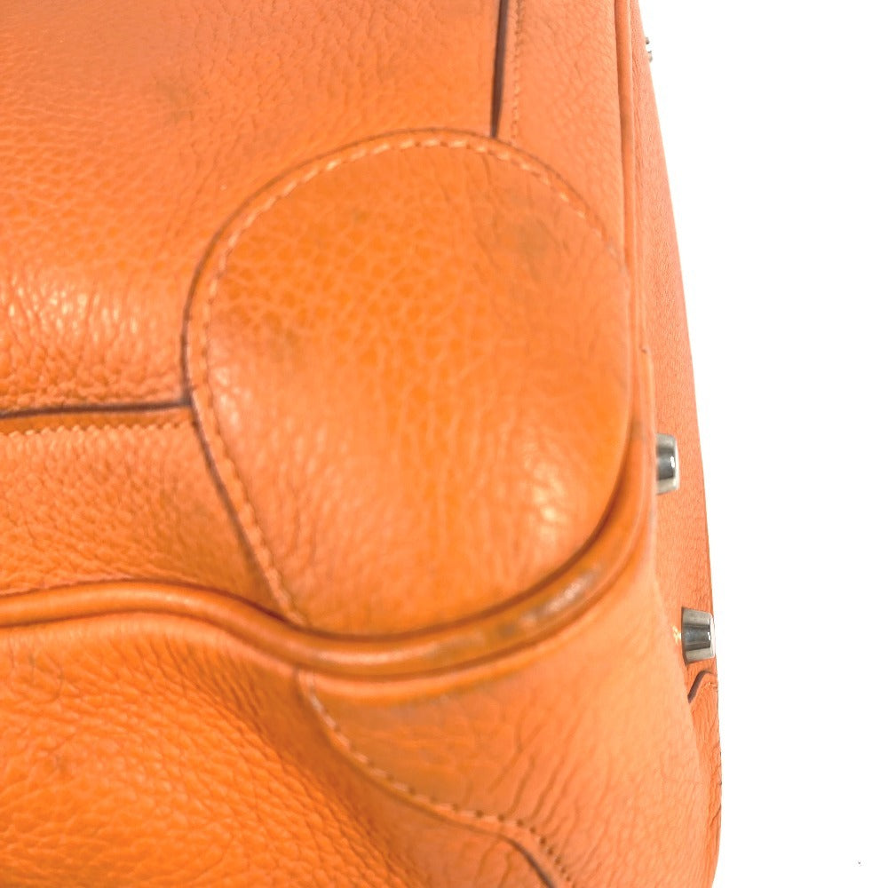 HERMES ボストンバッグ オムニバスMM オムニバス MM カバン トートバッグ ハンドバッグ レザー ユニセックス オレンジ