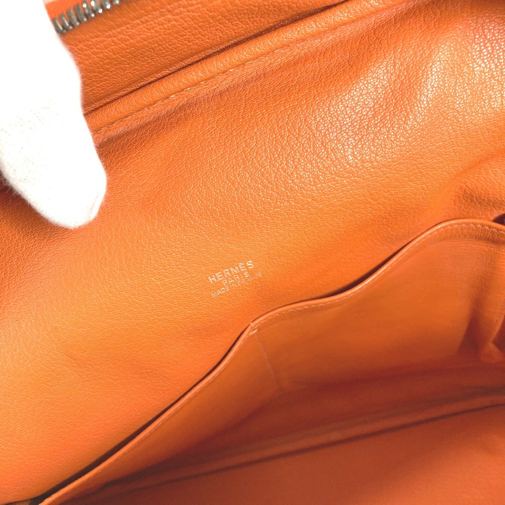 HERMES ボストンバッグ オムニバスMM オムニバス MM カバン トートバッグ ハンドバッグ レザー ユニセックス オレンジ