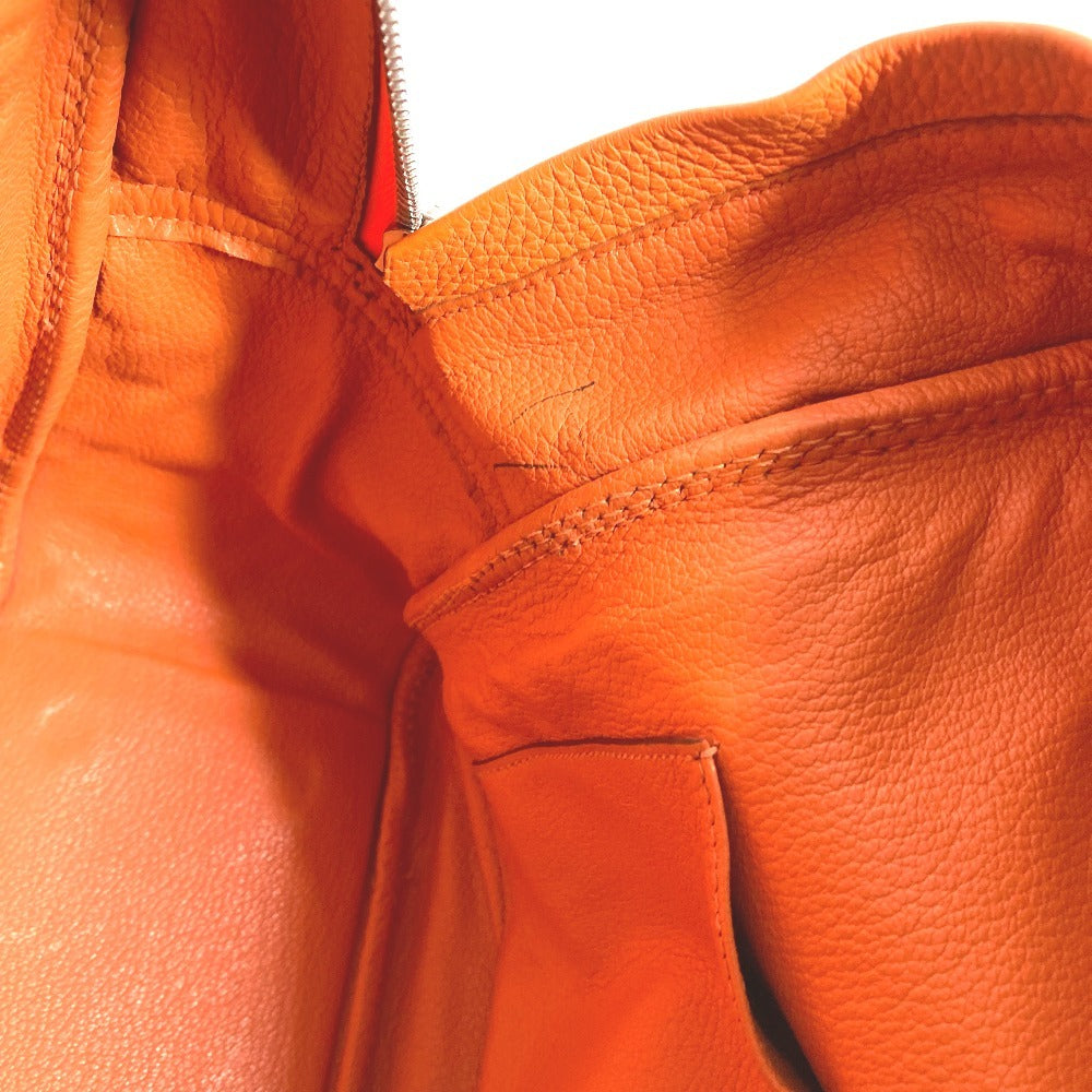 HERMES ボストンバッグ オムニバスMM オムニバス MM カバン トートバッグ ハンドバッグ レザー ユニセックス オレンジ