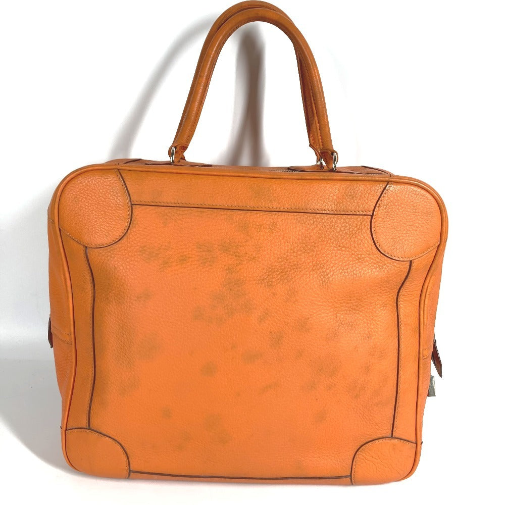 HERMES ボストンバッグ オムニバスMM オムニバス MM カバン トートバッグ ハンドバッグ レザー ユニセックス オレンジ