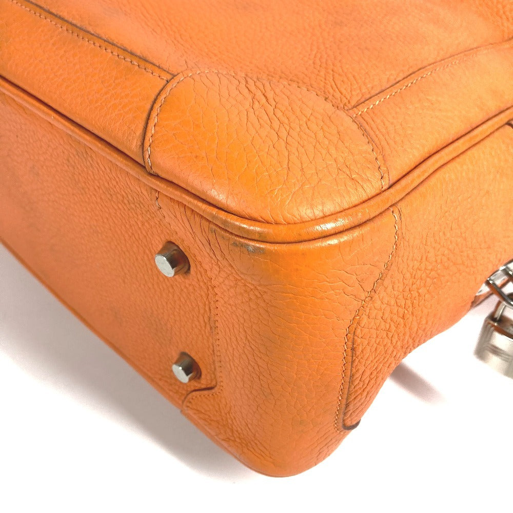 HERMES ボストンバッグ オムニバスMM オムニバス MM カバン トートバッグ ハンドバッグ レザー ユニセックス オレンジ