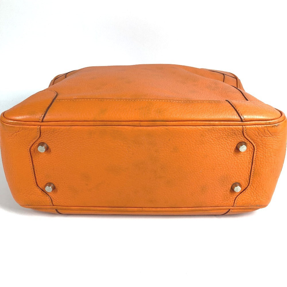 HERMES ボストンバッグ オムニバスMM オムニバス MM カバン トートバッグ ハンドバッグ レザー ユニセックス オレンジ