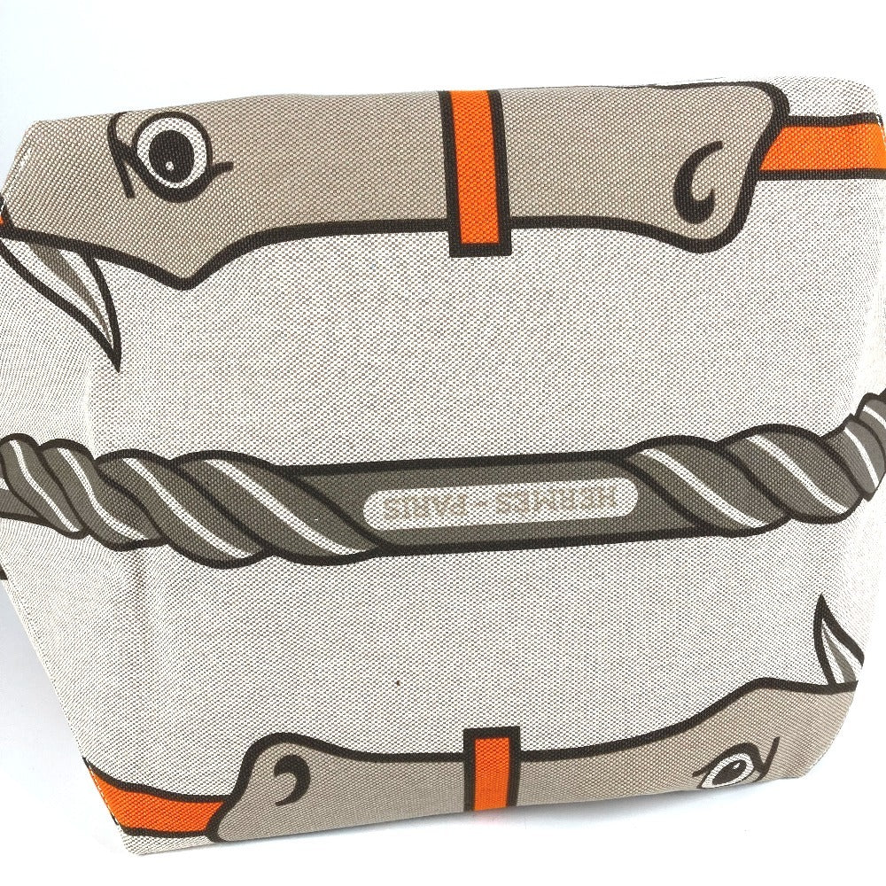 HERMES スティープル ラージ トートバッグ 肩掛け カバン トートバッグ ショルダーバッグ レザー レディース ベージュ