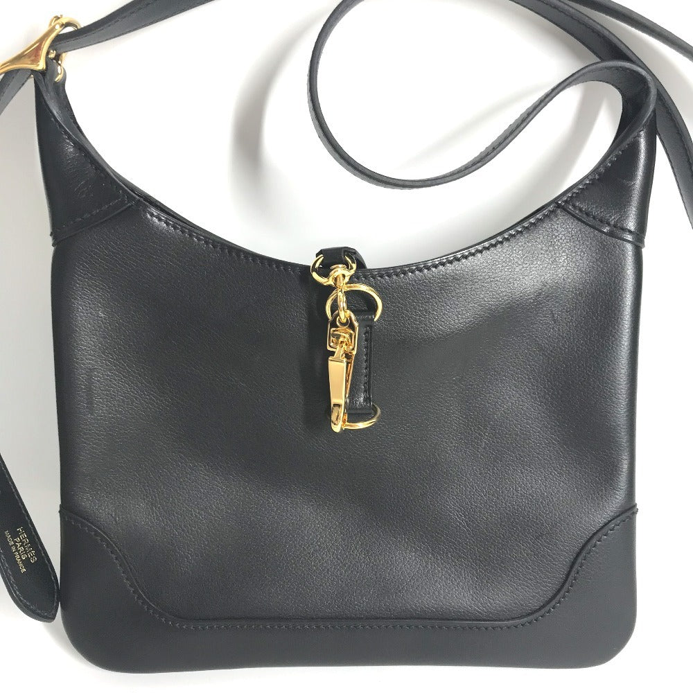 HERMES トリム デュオ 24 トリムデュオ 24 カバン 斜め掛け ショルダーバッグ レディース ブラック