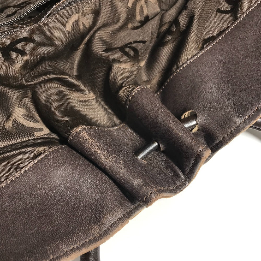 CHANEL ラウンドハンドル CC ココマーク ロゴ キルティング マトラッセ カバン ハンドバッグ ベロア レディース ブラウン