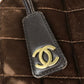 CHANEL ラウンドハンドル CC ココマーク ロゴ キルティング マトラッセ カバン ハンドバッグ ベロア レディース ブラウン
