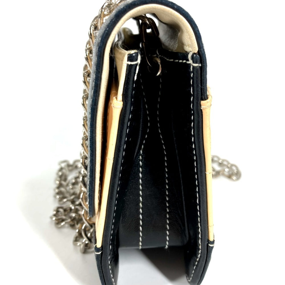 CHANEL CC Coco Mark Logo Mini Matelasse Chocolate Bar Chain Bag, Crossbody Flap Shoulder Bag, Patent Leather, Women's, White