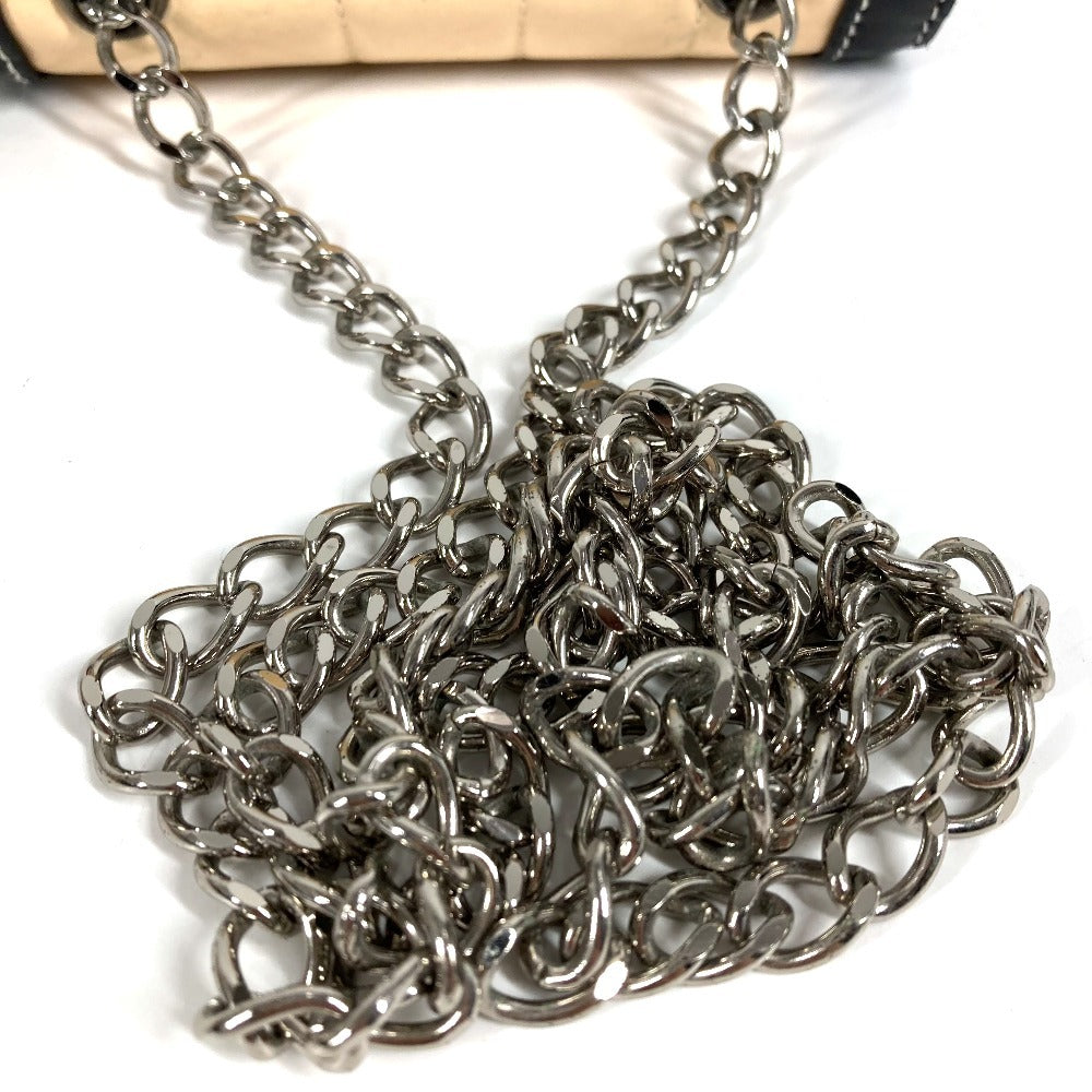 CHANEL CC Coco Mark Logo Mini Matelasse Chocolate Bar Chain Bag, Crossbody Flap Shoulder Bag, Patent Leather, Women's, White