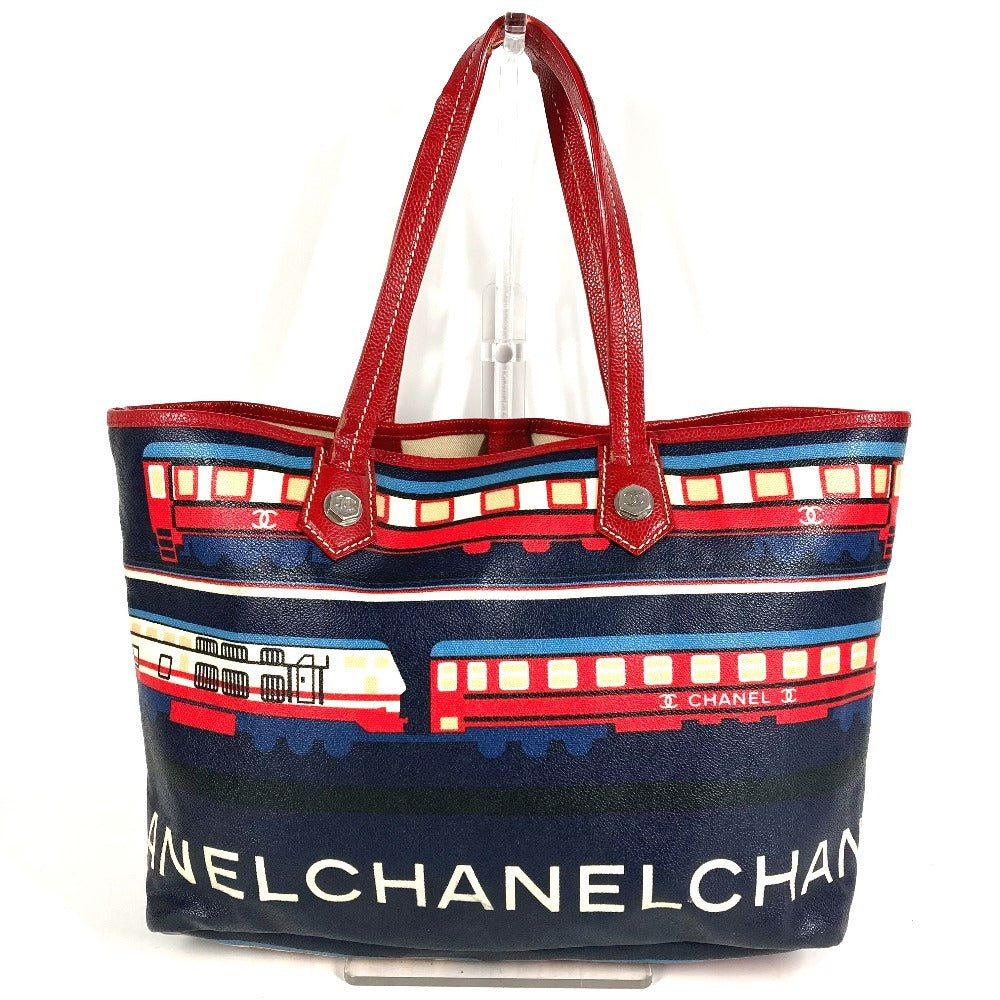 CHANEL Central Station Shoulder Bag/Tote Bag in Leather/PVC, Red, for Women