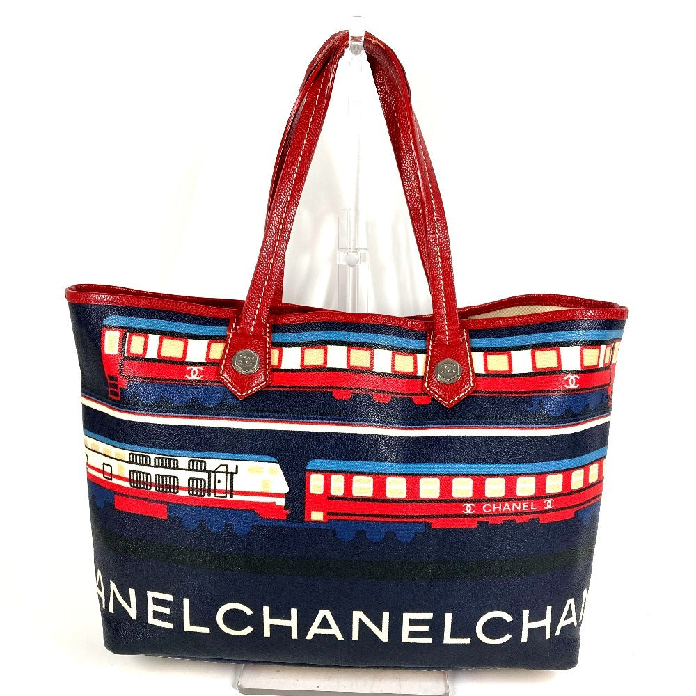 CHANEL Central Station Shoulder Bag/Tote Bag in Leather/PVC, Red, for Women