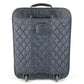 CHANEL A33107 Paris-New York Line Matelassé Quilting CC Logo Coco Mark Suitcase 2-Wheel Travel Bag Carry Bag Leather/Nylon Unisex Black