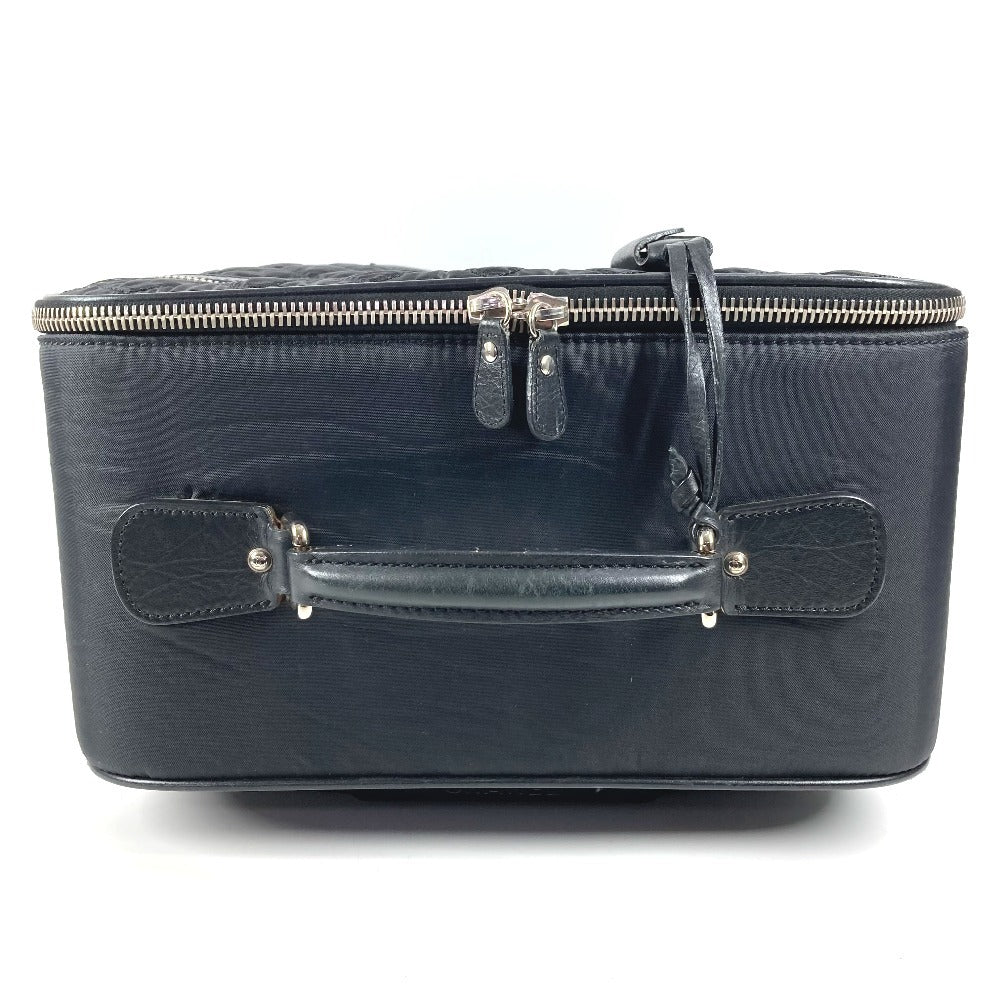 CHANEL A33107 Paris-New York Line Matelassé Quilting CC Logo Coco Mark Suitcase 2-Wheel Travel Bag Carry Bag Leather/Nylon Unisex Black