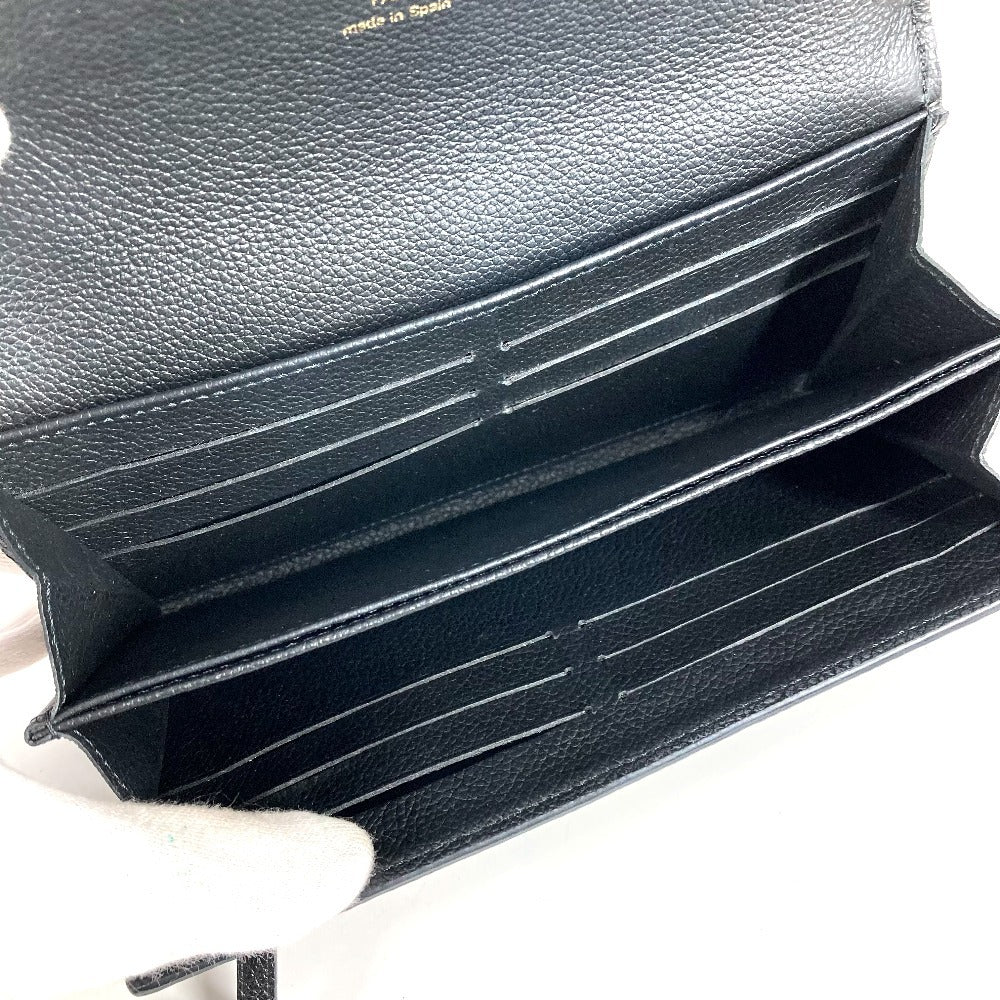 LOUIS VUITTON M61833 Monogram Empreinte Portefeuille Pont Neuf Long Wallet, Flap Wallet, Monogram Empreinte Leather, Unisex, Noir, Black