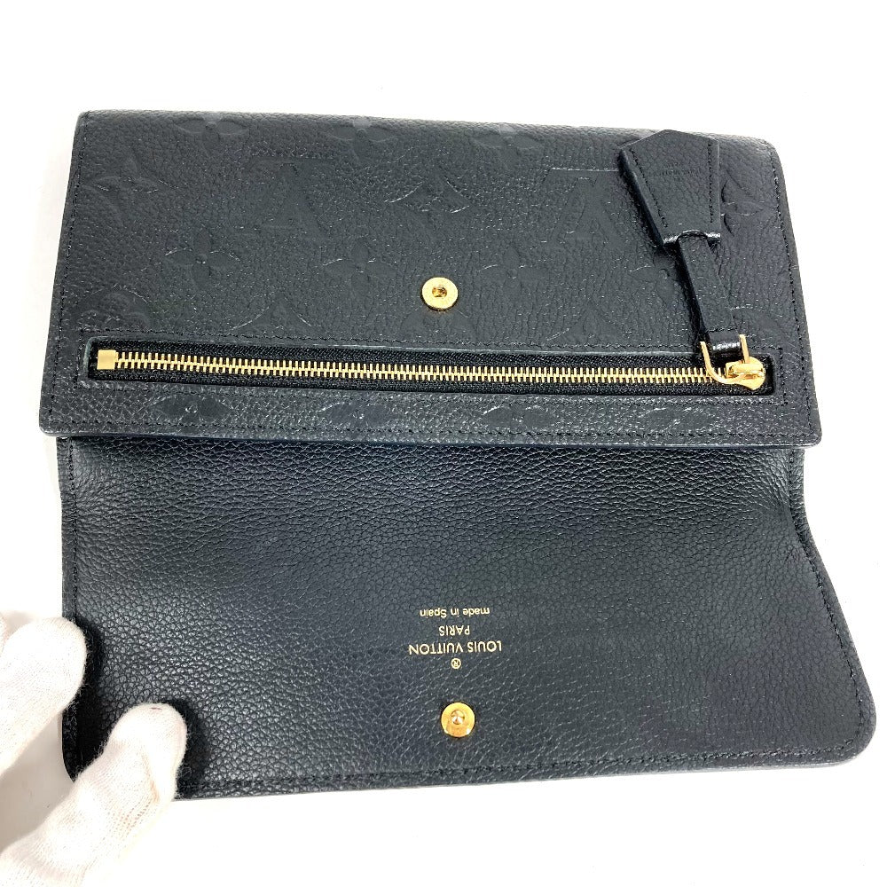 LOUIS VUITTON M61833 Monogram Empreinte Portefeuille Pont Neuf Long Wallet, Flap Wallet, Monogram Empreinte Leather, Unisex, Noir, Black
