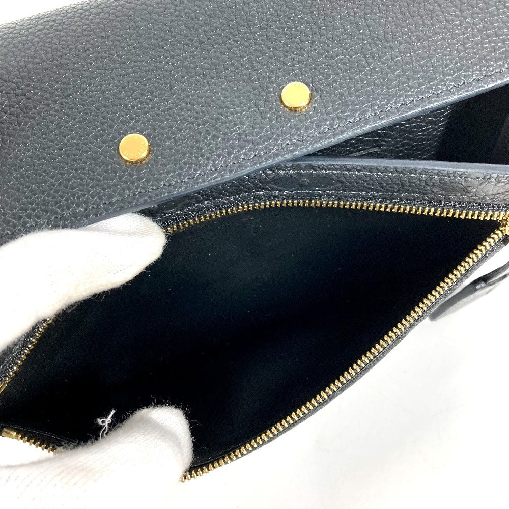 LOUIS VUITTON M61833 Monogram Empreinte Portefeuille Pont Neuf Long Wallet, Flap Wallet, Monogram Empreinte Leather, Unisex, Noir, Black