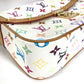 LOUIS VUITTON M92661 Monogram Multicolore Sologne Shoulder Bag with Flap and Studs, Monogram Multicolore Canvas, Women's, Blanc and White