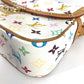 LOUIS VUITTON M92661 Monogram Multicolore Sologne Shoulder Bag with Flap and Studs, Monogram Multicolore Canvas, Women's, Blanc and White