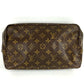 LOUIS VUITTON M47522 Monogram True Toilet 28 Makeup Pouch, Clutch Bag, Second Bag, Cosmetic Pouch, Monogram Canvas, Unisex, Brown
