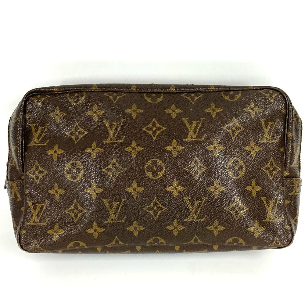 LOUIS VUITTON M47522 Monogram True Toilet 28 Makeup Pouch, Clutch Bag, Second Bag, Cosmetic Pouch, Monogram Canvas, Unisex, Brown