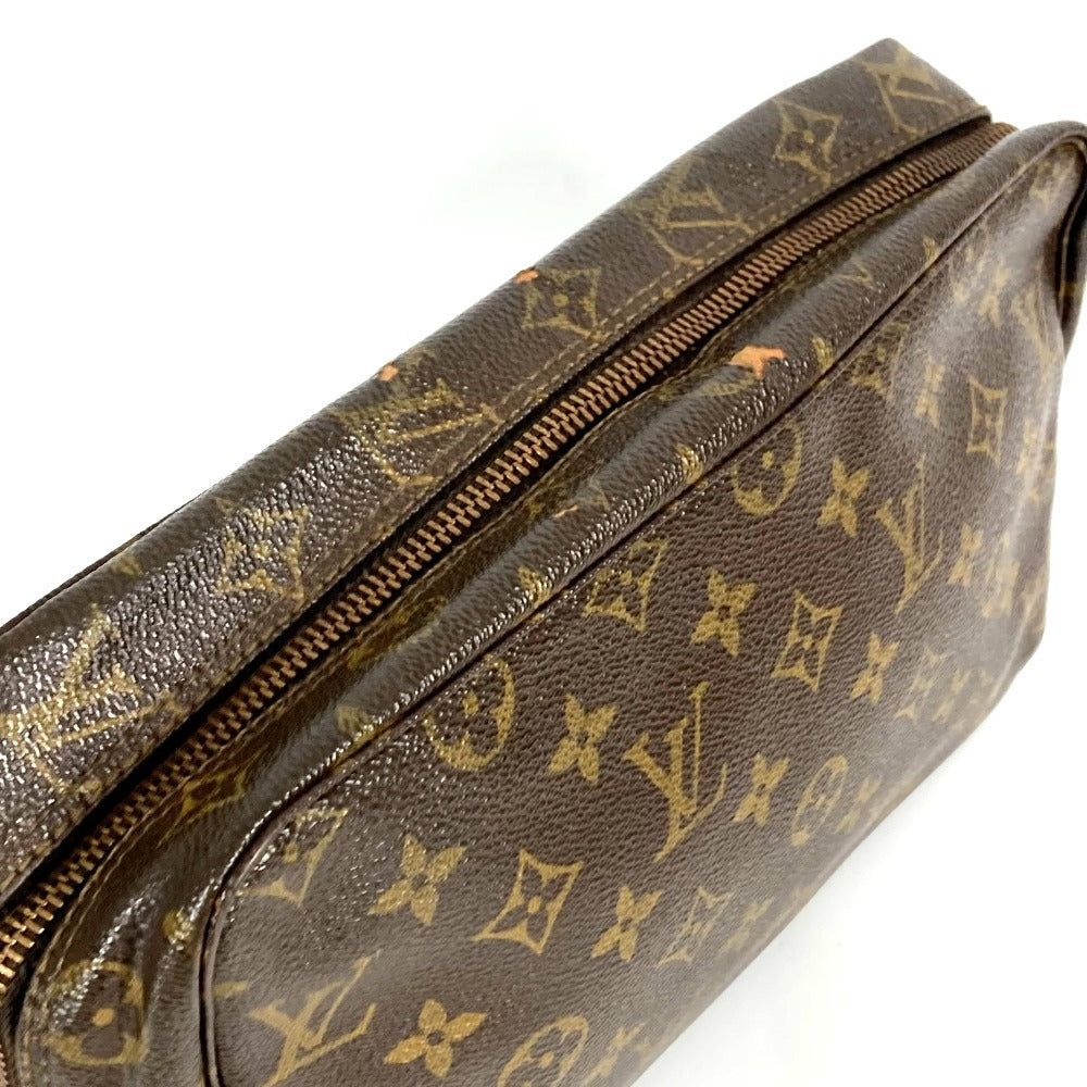 LOUIS VUITTON M47522 Monogram True Toilet 28 Makeup Pouch, Clutch Bag, Second Bag, Cosmetic Pouch, Monogram Canvas, Unisex, Brown