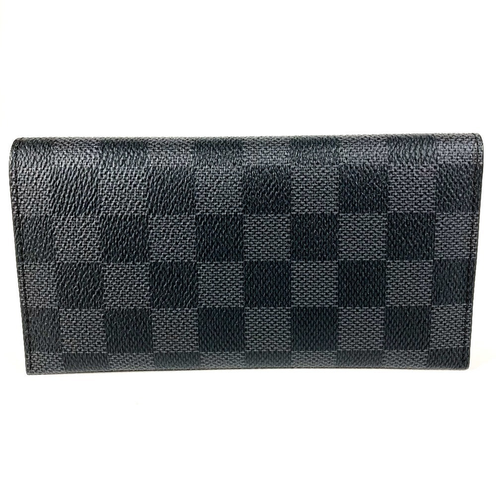 LOUIS VUITTON N61236 Damier Graphite Porte Carte 16CC Business Card Holder, Pass Case, Bifold Card Case, Damier Graphite Canvas, Unisex, Black