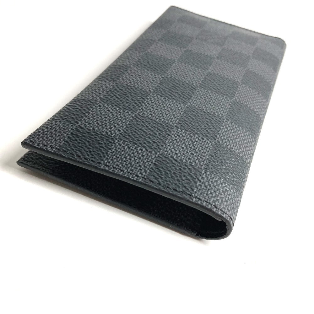 LOUIS VUITTON N61236 Damier Graphite Porte Carte 16CC Business Card Holder, Pass Case, Bifold Card Case, Damier Graphite Canvas, Unisex, Black