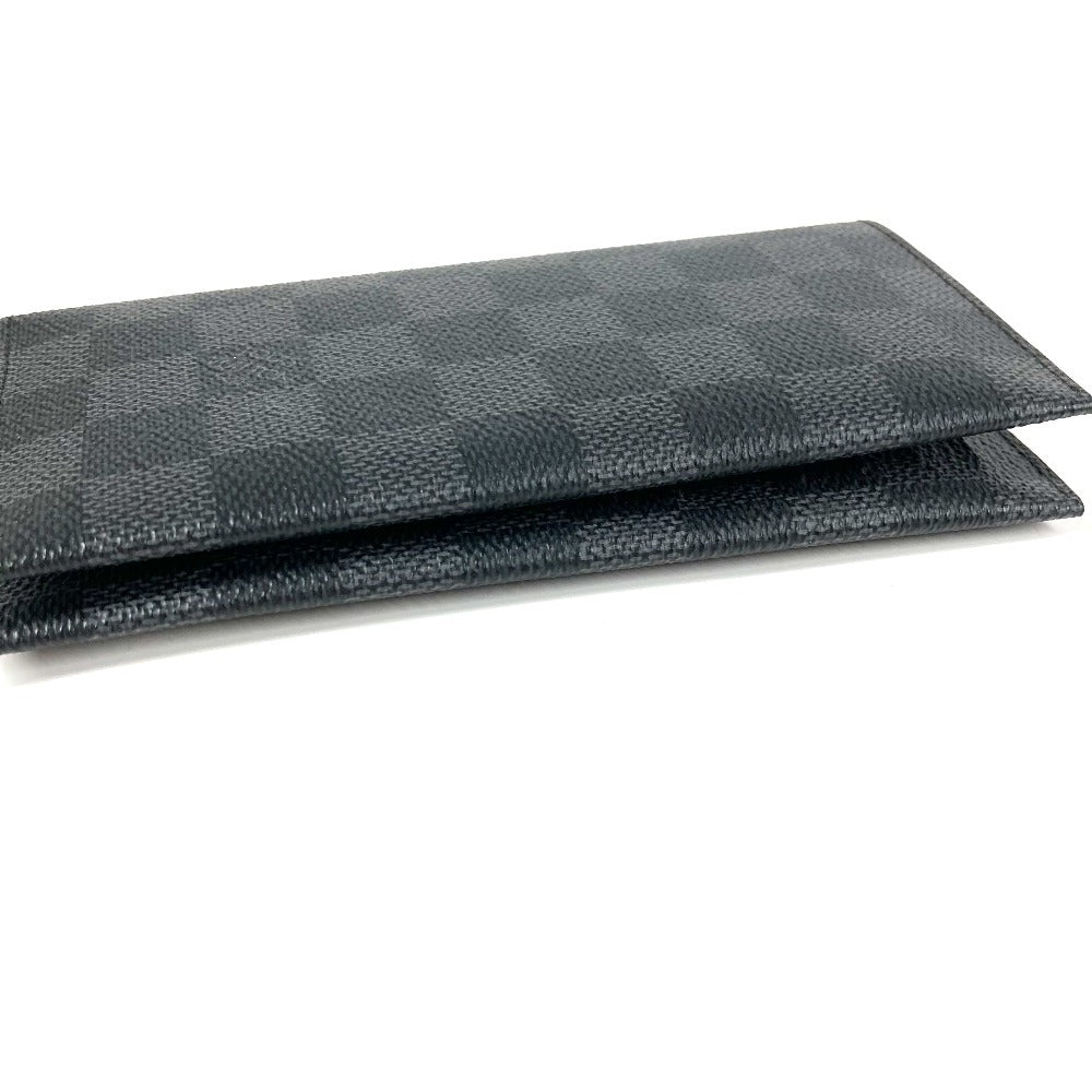 LOUIS VUITTON N61236 Damier Graphite Porte Carte 16CC Business Card Holder, Pass Case, Bifold Card Case, Damier Graphite Canvas, Unisex, Black