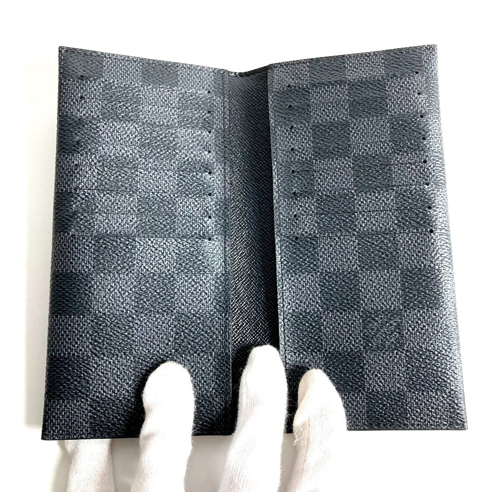 LOUIS VUITTON N61236 Damier Graphite Porte Carte 16CC Business Card Holder, Pass Case, Bifold Card Case, Damier Graphite Canvas, Unisex, Black