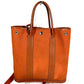 HERMES トートバッグ 縦型 ガーデンファイルPM ガーデンファイル PM カバン ハンドバック バック 2WAYバッグ ショルダーバッグ レザー/キャンバス レディース オレンジ