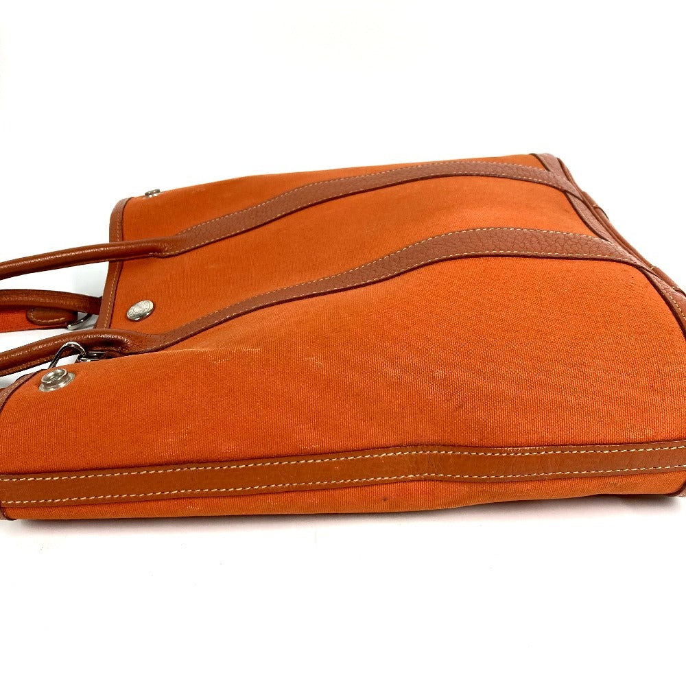 HERMES トートバッグ 縦型 ガーデンファイルPM ガーデンファイル PM カバン ハンドバック バック 2WAYバッグ ショルダーバッグ レザー/キャンバス レディース オレンジ