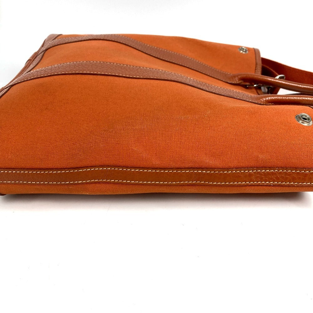 HERMES トートバッグ 縦型 ガーデンファイルPM ガーデンファイル PM カバン ハンドバック バック 2WAYバッグ ショルダーバッグ レザー/キャンバス レディース オレンジ