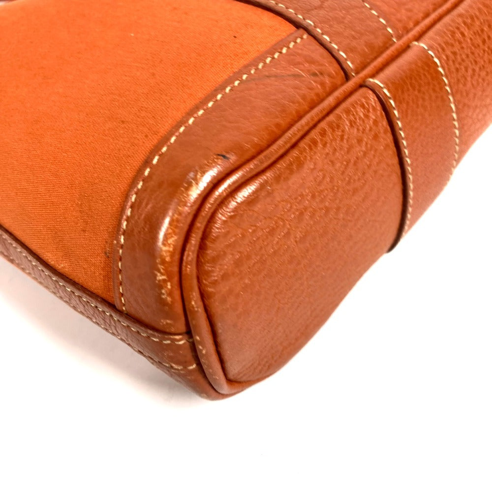 HERMES トートバッグ 縦型 ガーデンファイルPM ガーデンファイル PM カバン ハンドバック バック 2WAYバッグ ショルダーバッグ レザー/キャンバス レディース オレンジ