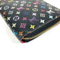 LOUIS VUITTON M60243 Monogram Multicolore Zippy Wallet, Long Wallet with Round Zipper, Monogram Multicolore Canvas, Women's, Noir, Black