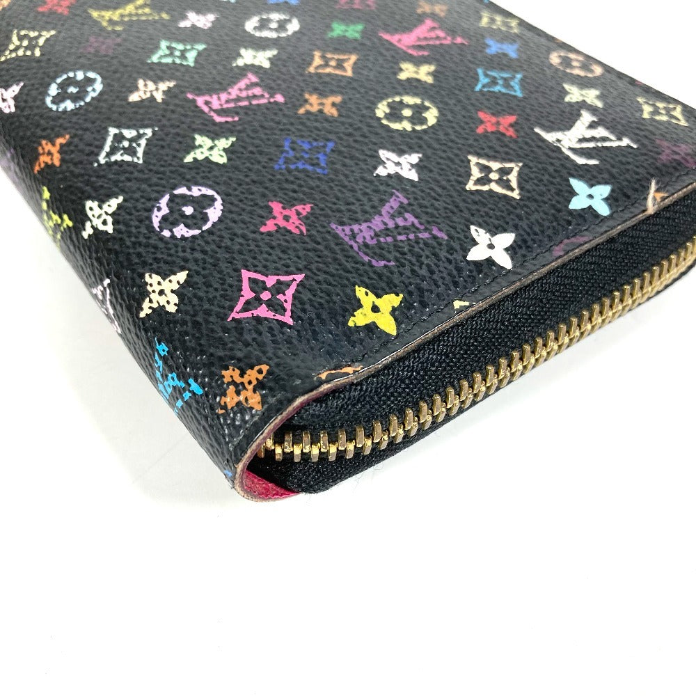 LOUIS VUITTON M60243 Monogram Multicolore Zippy Wallet, Long Wallet with Round Zipper, Monogram Multicolore Canvas, Women's, Noir, Black