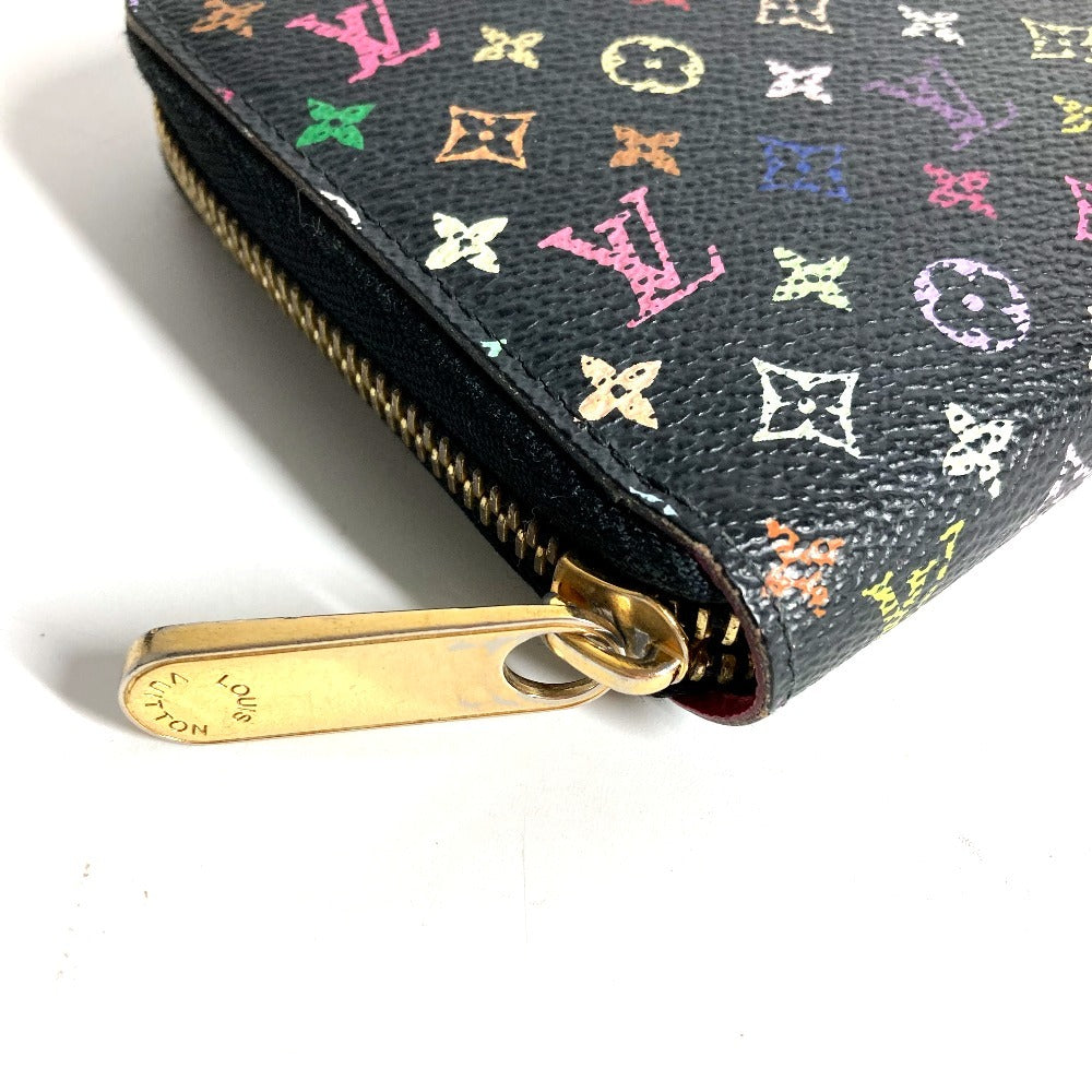 LOUIS VUITTON M60243 Monogram Multicolore Zippy Wallet, Long Wallet with Round Zipper, Monogram Multicolore Canvas, Women's, Noir, Black