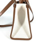 JIMMY CHOO Logo Avenue S Bag, 2-Way Handbag, Tote Bag, Shoulder Bag, Leather/Canvas, Unisex, Beige