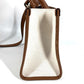 JIMMY CHOO Logo Avenue S Bag, 2-Way Handbag, Tote Bag, Shoulder Bag, Leather/Canvas, Unisex, Beige