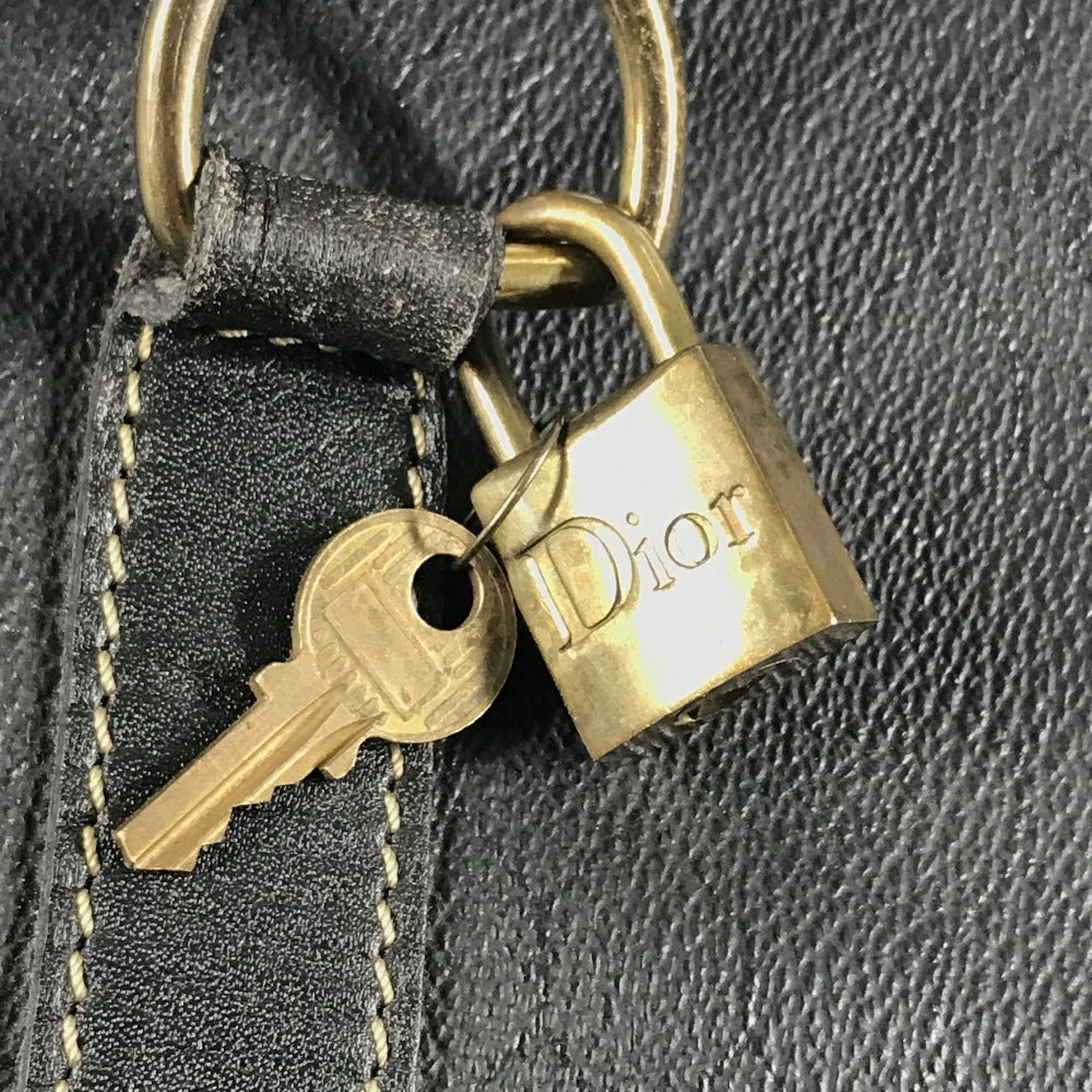 Dior ヴィンテージ ハニカム ロゴ カバン トラベルバッグ 旅行バッグ ボストンバッグ PVC/レザー ユニセックス ブラック