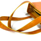 CHANEL logo tote bag, patent leather shoulder bag, women's, orange