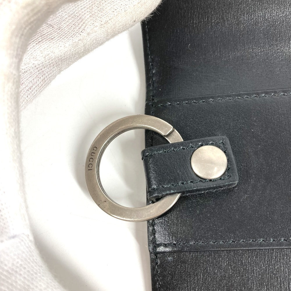 GUCCI 435305 GGマーモント GG ロゴ 6P キーリング 6ポイント 鍵 キーケース レザー ユニセックス ブラック