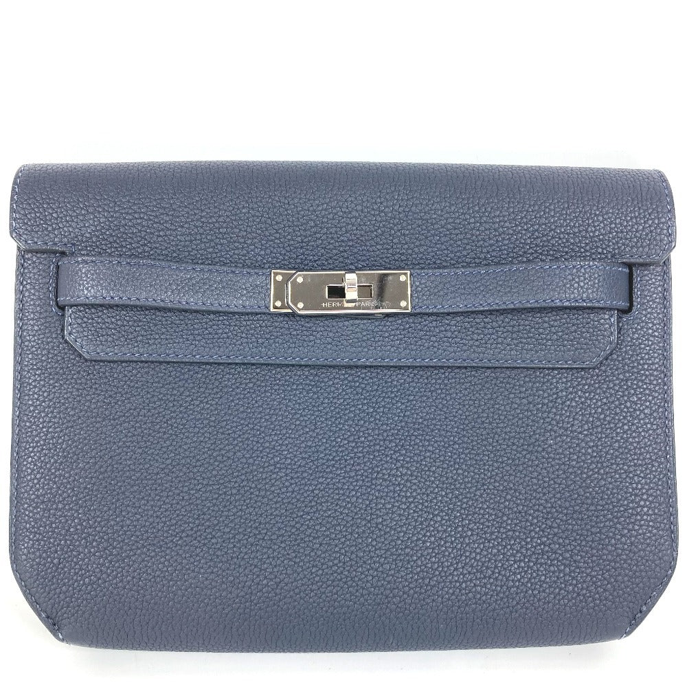 HERMES ケリーデペッシュ25 ケリーデペッシュ 25 セカンドバッグ ポーチ カバン フラップ クラッチバッグ トゴ ユニセックス ネイビー