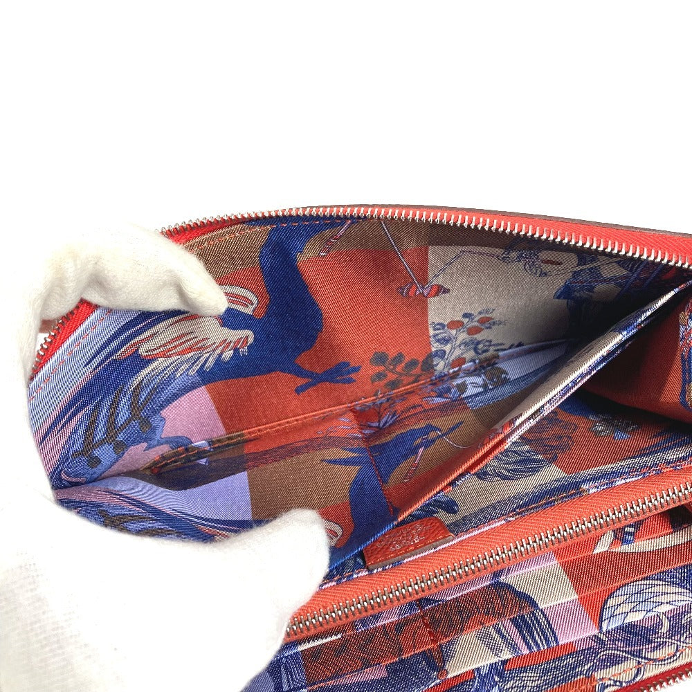 HERMES アザップロング シルクイン アザップロングシルクイン 財布 ロングウォレット ラウンドファスナー 長財布 エプソン レディース カプシーヌ オレンジ