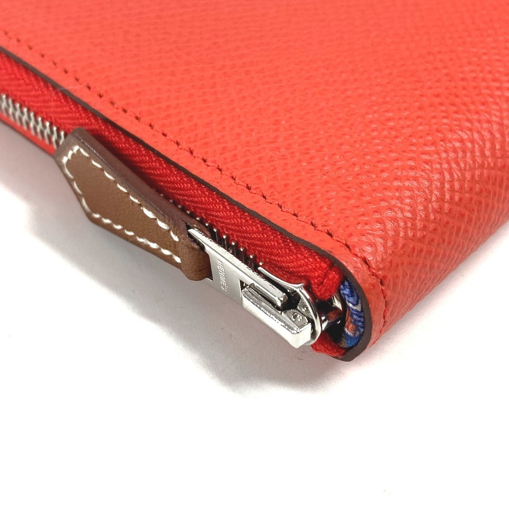 HERMES アザップロング シルクイン アザップロングシルクイン 財布 ロングウォレット ラウンドファスナー 長財布 エプソン レディース カプシーヌ オレンジ