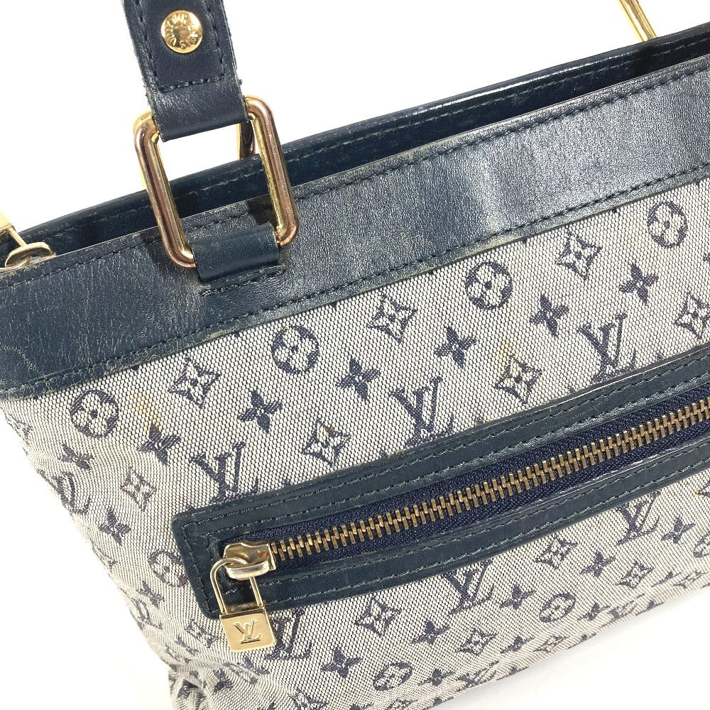 LOUIS VUITTON M92676 Monogram Mini Lucille PM Tote Bag, Shoulder Bag, Handbag, Unisex, Navy