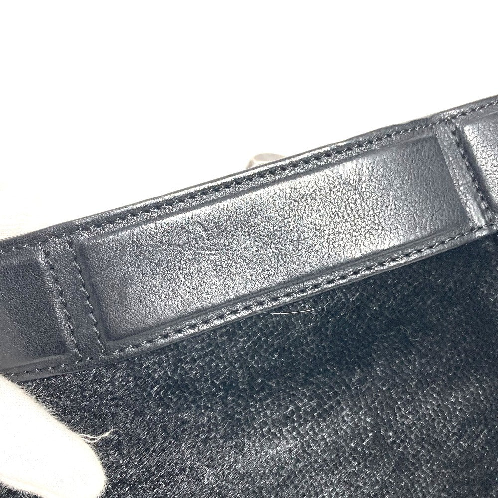 CHANEL CC Coco Mark Logo Tote Bag, Chain Bag, Shoulder Bag, Porcelain Leather, Women's, Black
