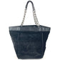 CHANEL CC Coco Mark Logo Tote Bag, Chain Bag, Shoulder Bag, Porcelain Leather, Women's, Black