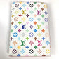LOUIS VUITTON M14178 Monogram Multicolore by Takashi Murakami, LV x TM Passport Cover, Couverture Passport, Stationery Cover, Bi-fold Passport Case, Monogram Multicolore Canvas, Unisex, White