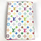 LOUIS VUITTON M14178 Monogram Multicolore by Takashi Murakami, LV x TM Passport Cover, Couverture Passport, Stationery Cover, Bi-fold Passport Case, Monogram Multicolore Canvas, Unisex, White
