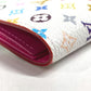 LOUIS VUITTON M14178 Monogram Multicolore by Takashi Murakami, LV x TM Passport Cover, Couverture Passport, Stationery Cover, Bi-fold Passport Case, Monogram Multicolore Canvas, Unisex, White